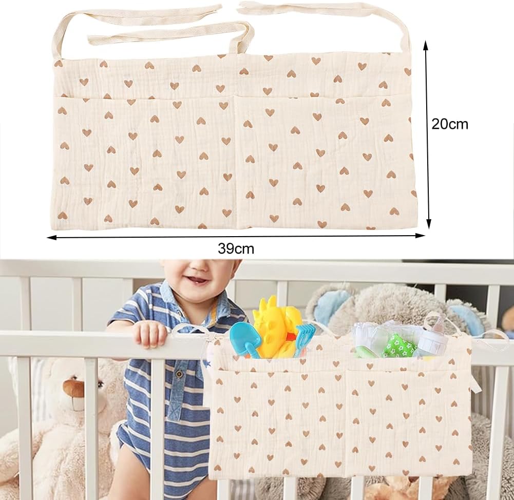 Organizador Colgante Para Cuna O Cambiador - 39x20 Cm, Múltiples Compartimentos, Fácil De Instalar Sin Herramientas