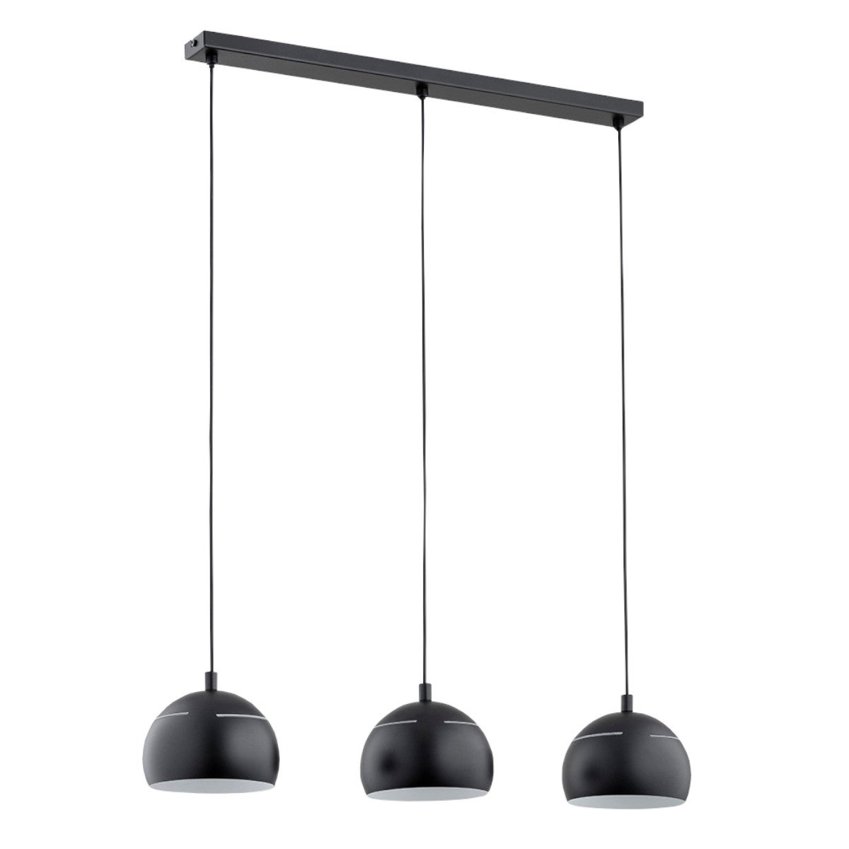 Lampa wisząca Plus czarna 3xE14x15W minimalistyczna wym: 90 x 60 x 15 cm metal Alfa