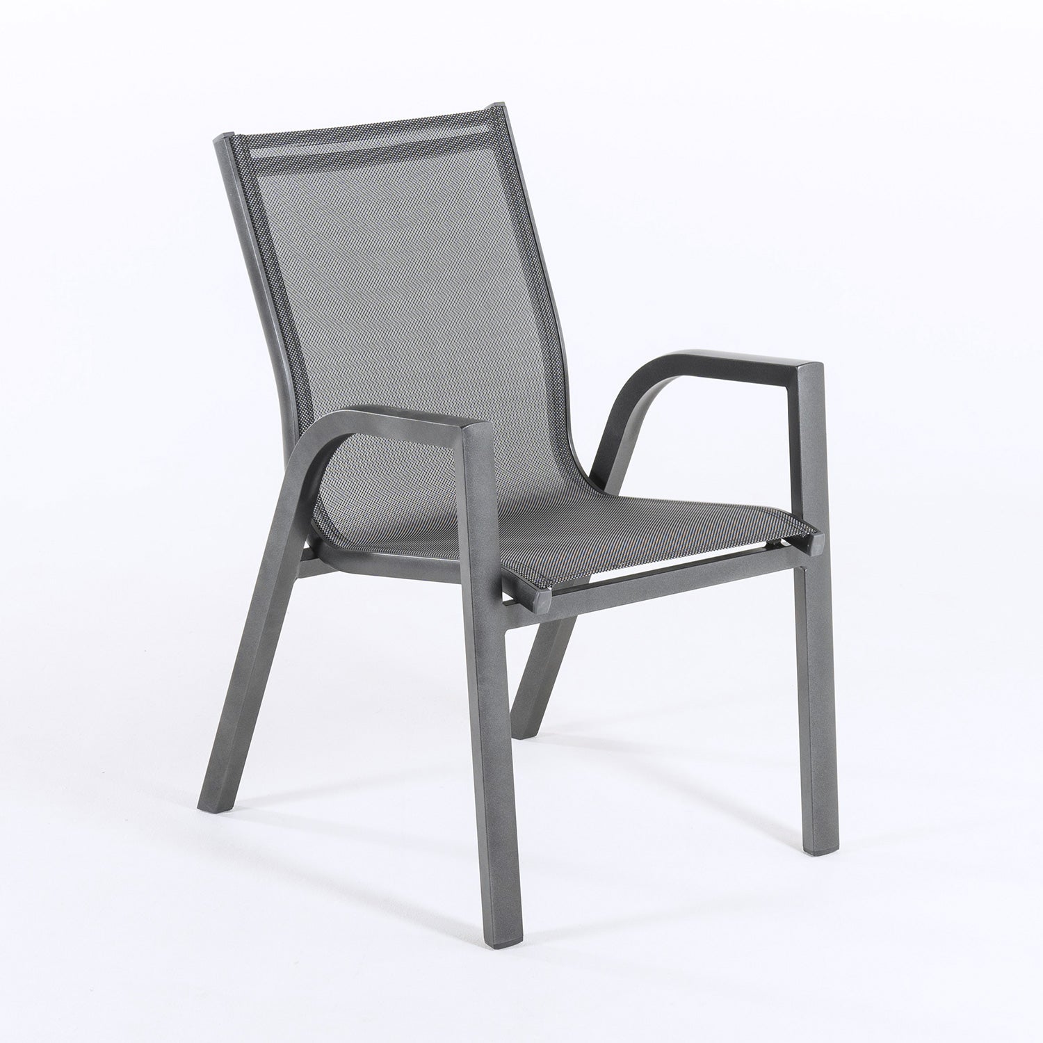 Sillón de terraza en aluminio antracita reforzado de alta estabilidad - 3