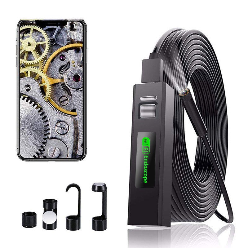 Endoskop 2M, bezprzewodowa kamera inspekcyjna endoskopowa, endoskop 1200P HD IP68 z 8 diodami LED do iPhone'a, Androida, iPada, komputerów Mac, P