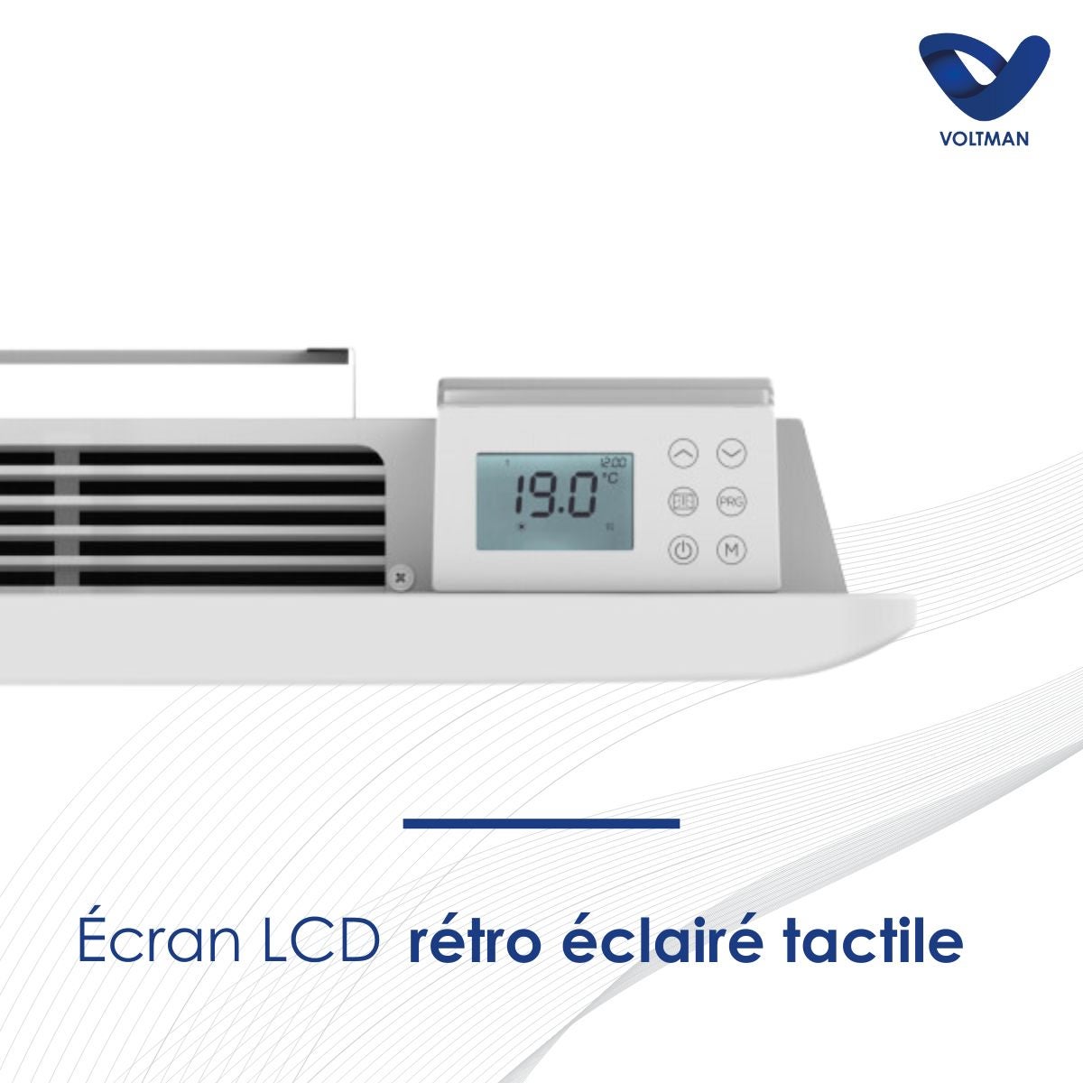 Chauffage électrique chaleur douce Leia - 1500W - Blanc - Voltman - 5