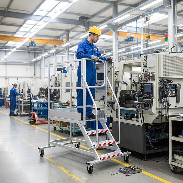 Plateforme roulante 3 marches - Hauteur de travail maximale 2.60m - PTF103-PT - 3