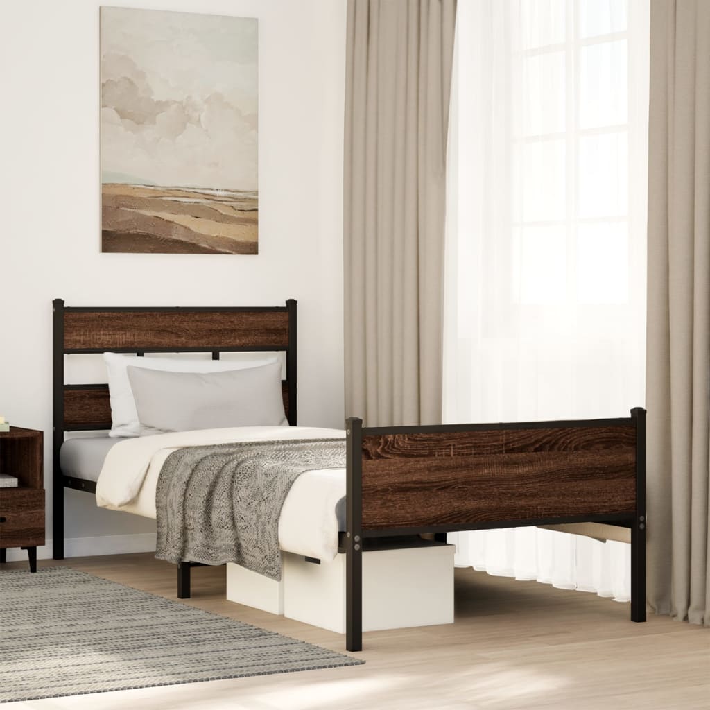 Łóżko Metalowe Rama Łóżka Metalowa Ze Stelażem Pokoj Sypialnia 90x200 cm