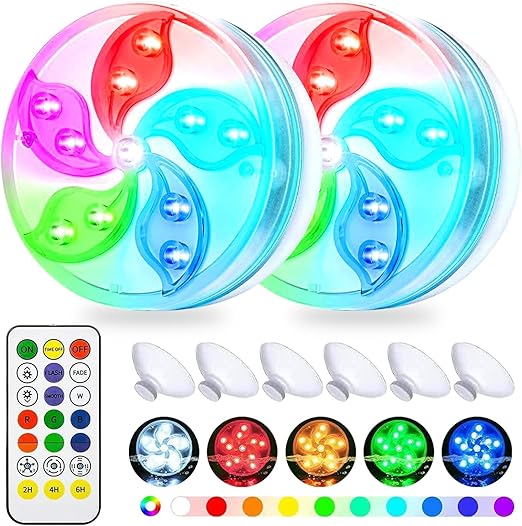 DeeprBetter Lampe Piscine LED Submersible Magnétique – Télécommande – Couleurs + Blanc – IP68