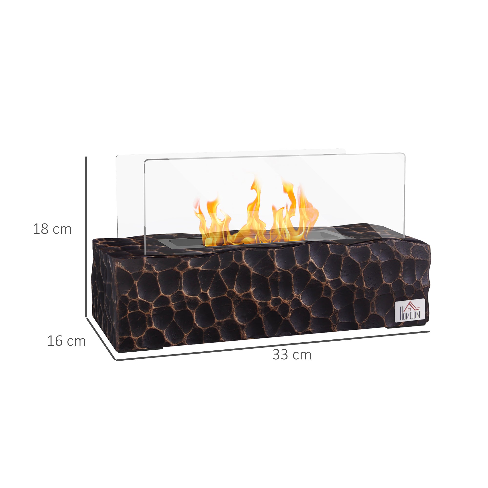Cheminée de table au bioéthanol brûleur 1,15L autonomie 30 à 45 min ...