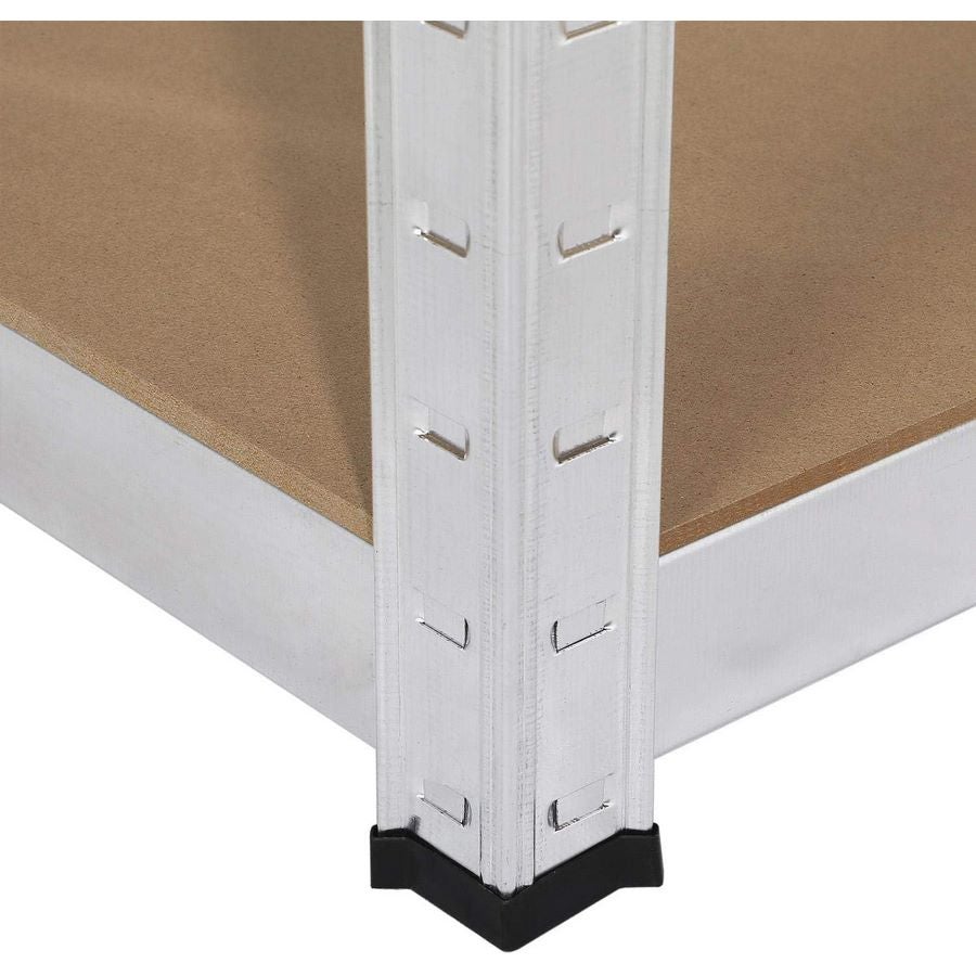 Set da 2 scaffale in metallo bianco con 5 ripiani da 875 kg - 7