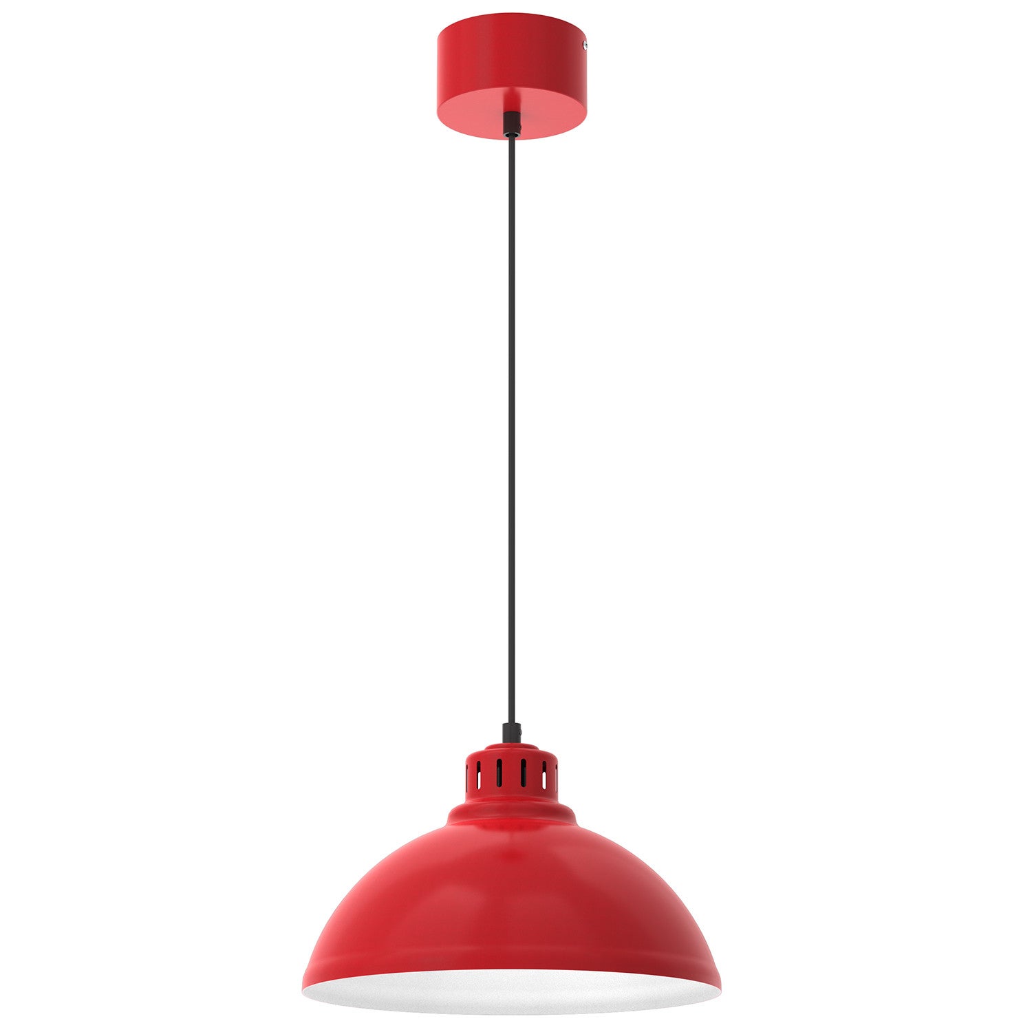 Lampa wisząca Sven czerwony matowa-biała-czarna 1xE27x15W wym: 115 x 30 x 30 cm metal Luminex