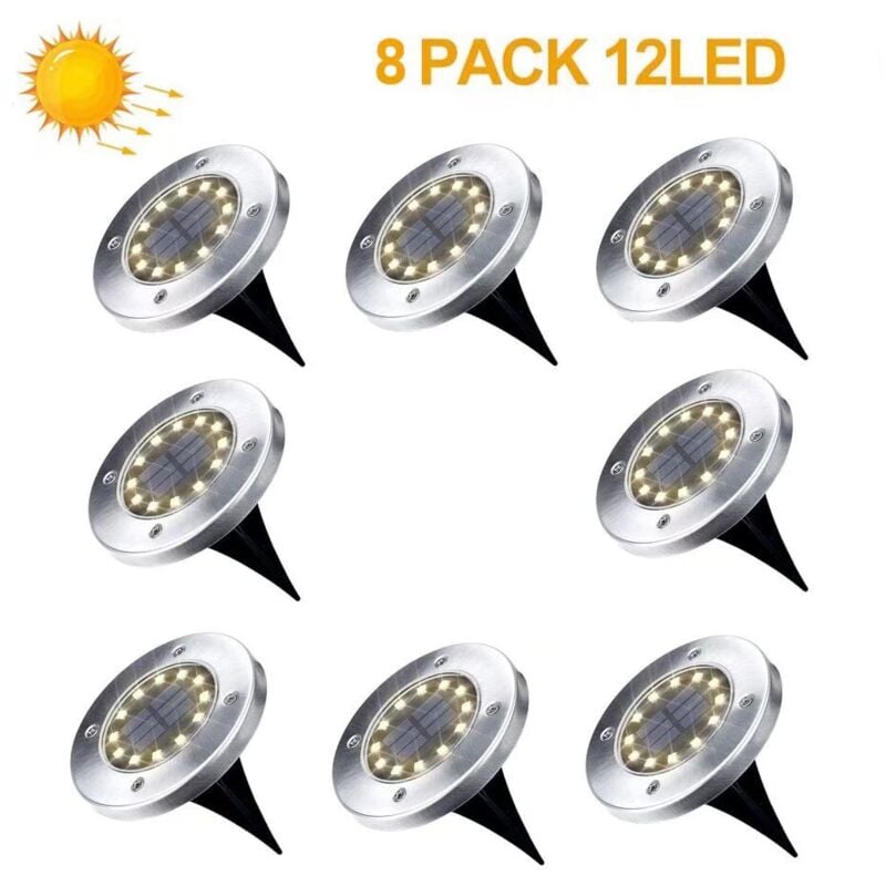 Lot De 4 Lampes Solaires Jardin MAGGIFT - Lumière Chaude, IP65 Étanche, 2 Modes, Éclairage Extérieur Chemins Pelouse Terrasse Décoration
