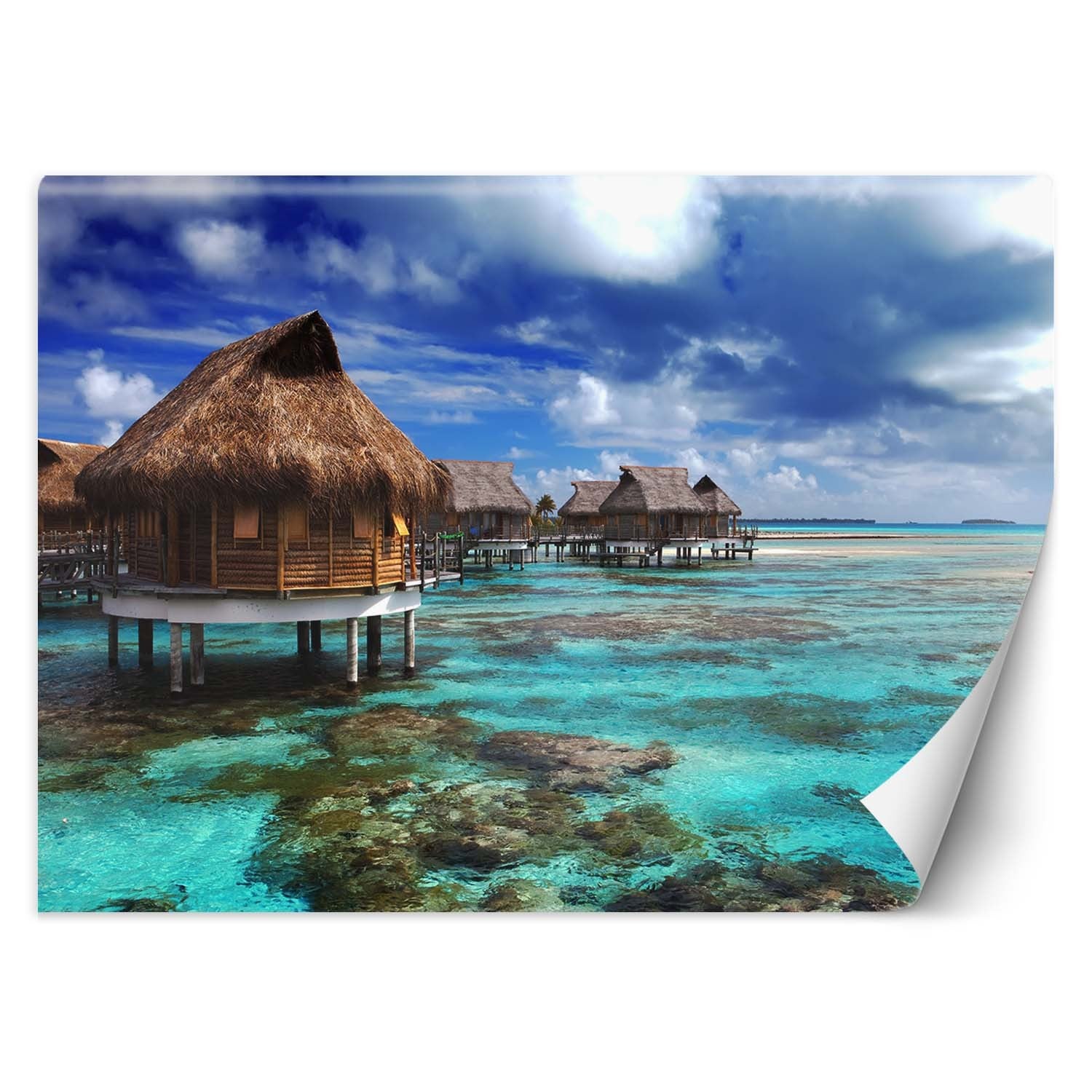 Fototapeta, Domek błękitna plaża tropikalna 150x105