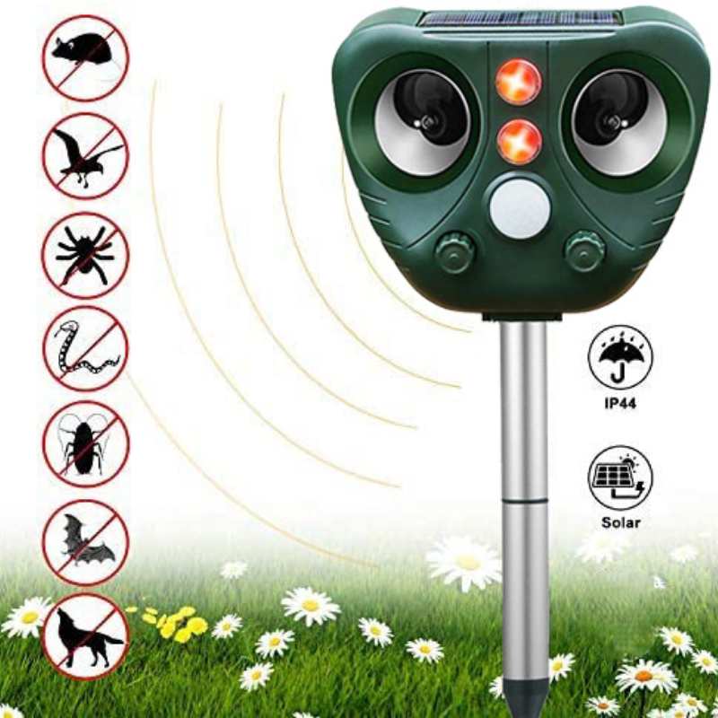 Répulsif à ultrasons solaire pour animaux, répulsif infrarouge