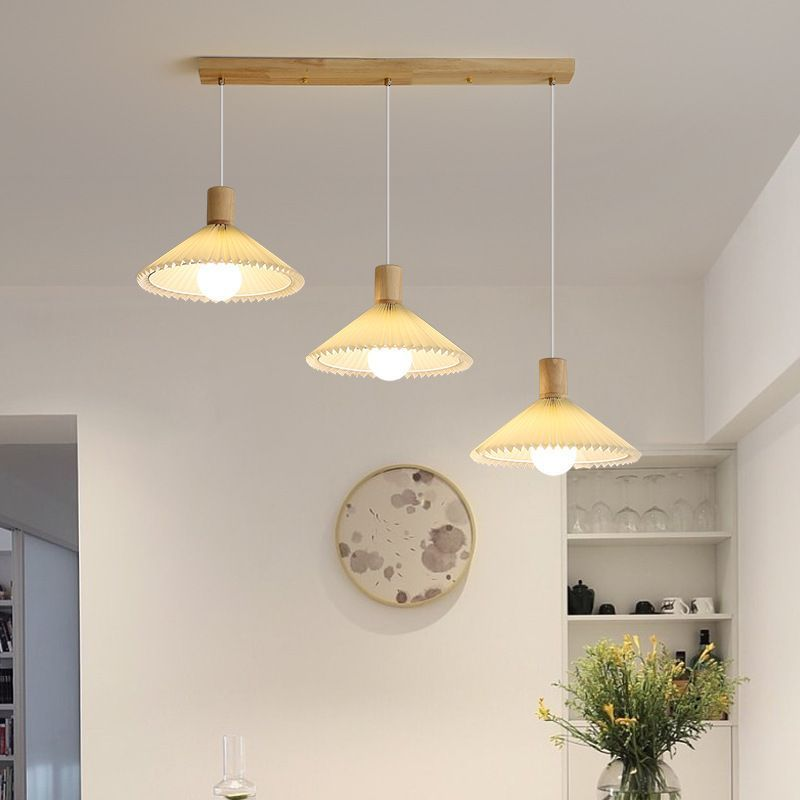 Lywins 2 Pezzi Lampadari A Sospensione Moderni In Legno E Metallo, Stile Nordico, 24 Cm, Bianco, Per Soffitto Cucina E Soggiorno