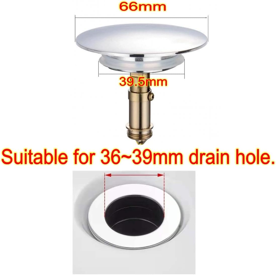 BOUCHON EVIER,B--Bouchon De Bain Universel En Cuivre Pop Up, Filtre De