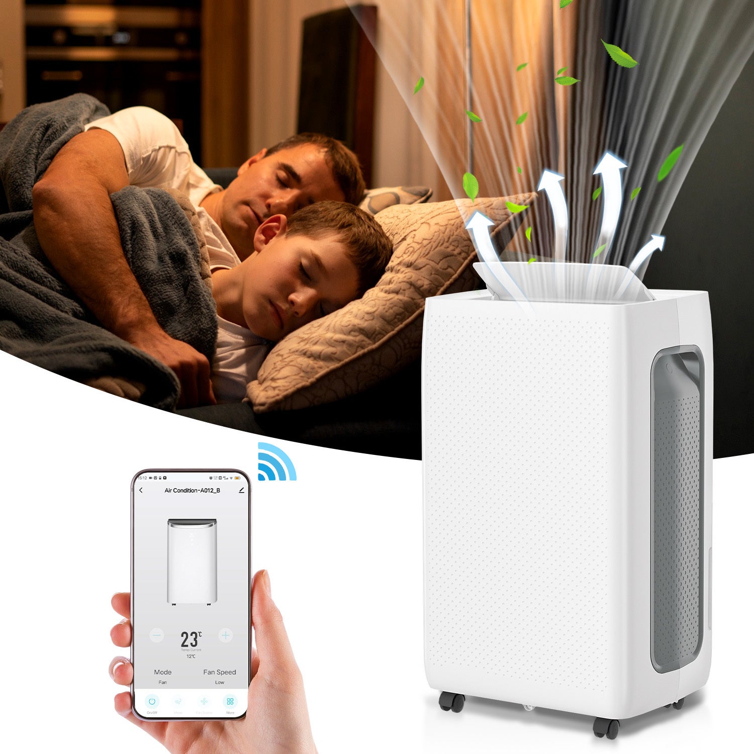 Osuszacz powietrza - 360 W - 26 l/dzień - 4,5 l wyjmowany zbiornik na wodę - WIFI - biały