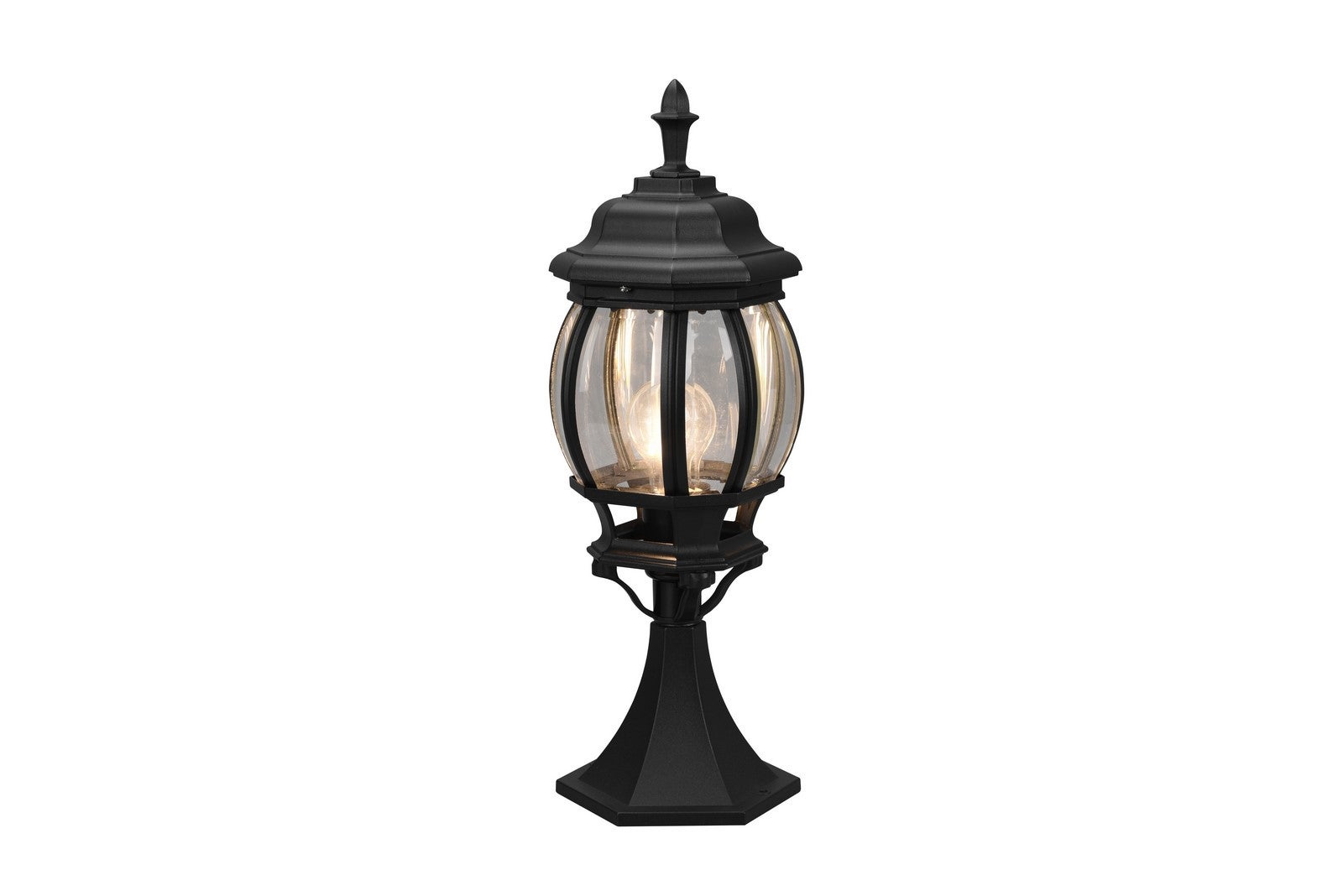 Lampa ogrodowa stojąca Elvo czarna 1xE27x60W IP23 wym: 49 x 17 x 17 cm aluminium Trio