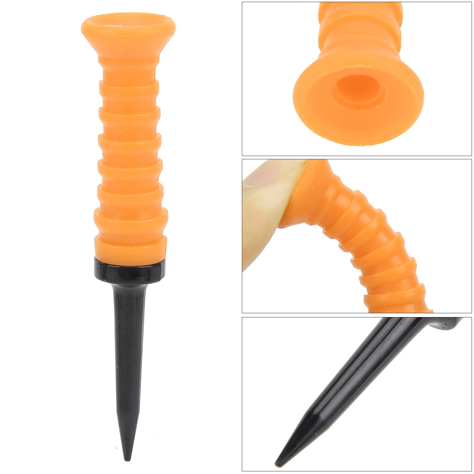 Tees de golf en plastique, tees de golf flexibles, tees de golf en caoutchouc souple, réduisent la friction et le tee d'entraînement à rotation latéra - 6