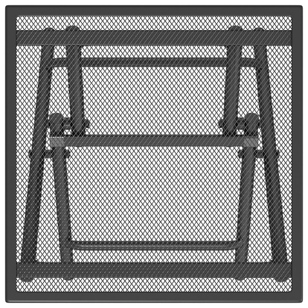 Maison Exclusive - Tavolo da Giardino Pieghevole Antracite 38x38x38cm Rete Acciaio - 5