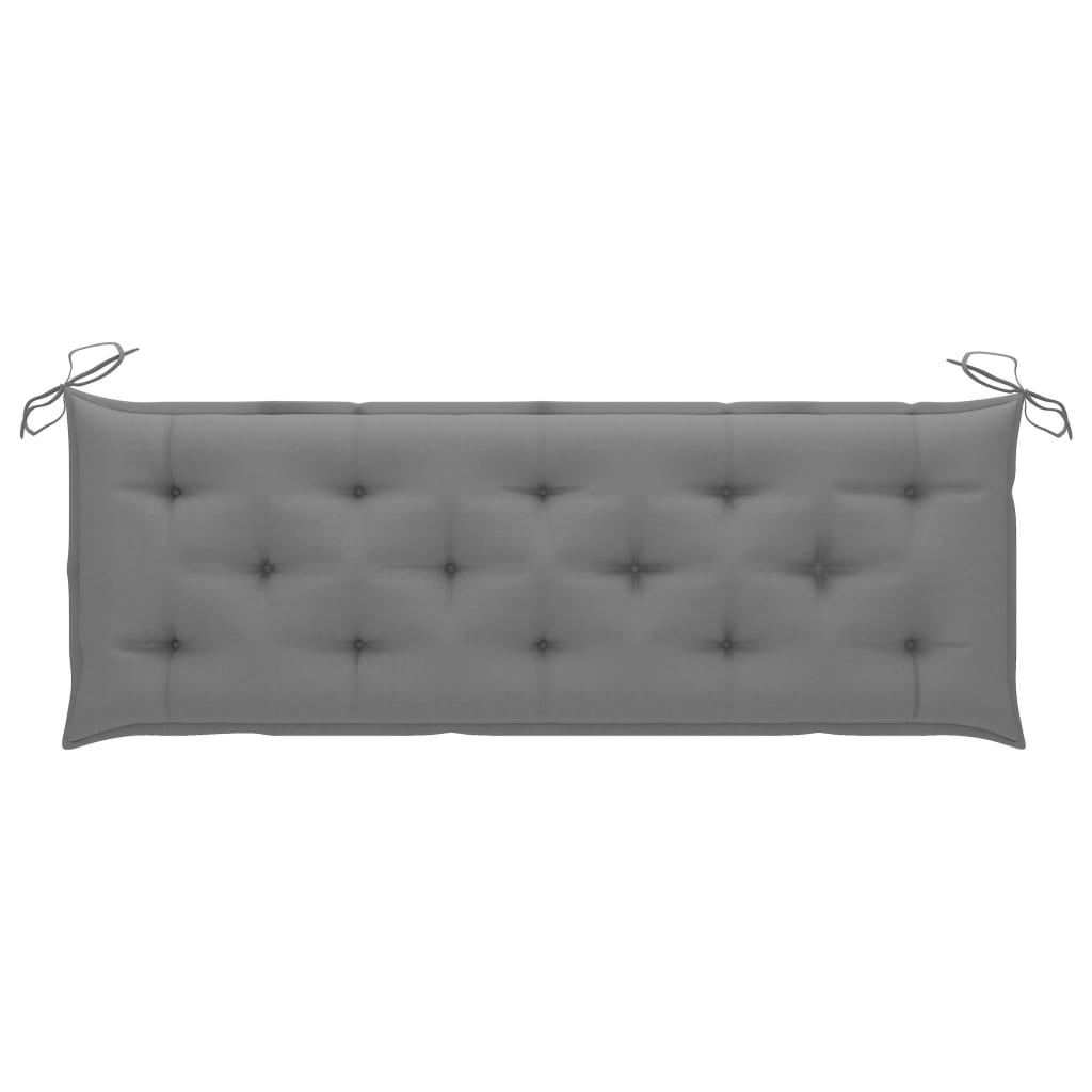 Banc de jardin empilable et coussin 159 cm Bois de teck massif 7 - 4