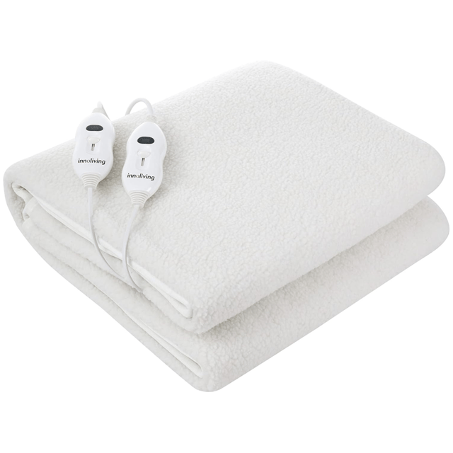 Coperta Riscaldante Scaldaletto Innoliving INN-064, due Piazze, 160x140 cm, effetto Lana