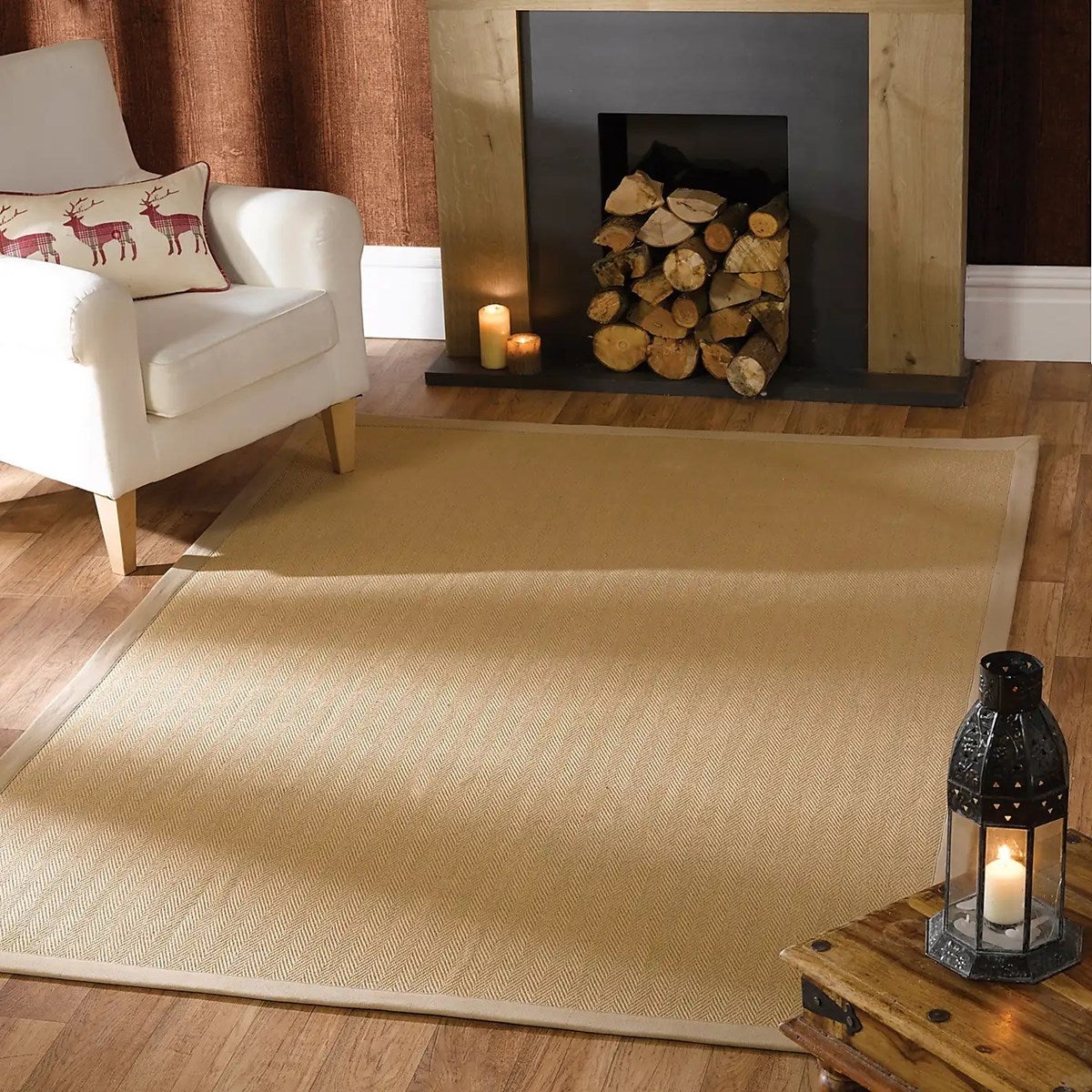 Tapis de salon jute naturelle fait main WEAVE 120x170 cm - 4