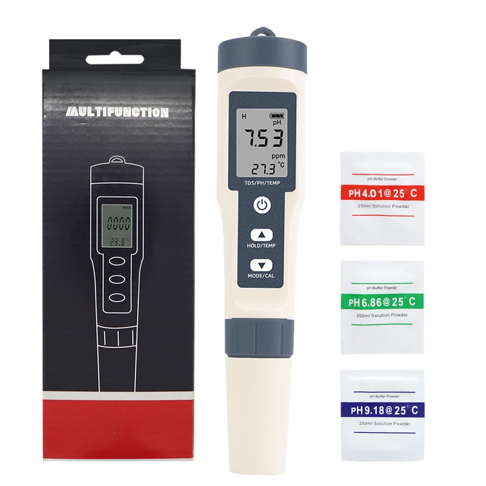 Testeur d'eau de piscine 2 pièces, compteur de température PH et TDS 3 en 1, stylo de test numérique de qualité de l'eau (sans batterie) - 9