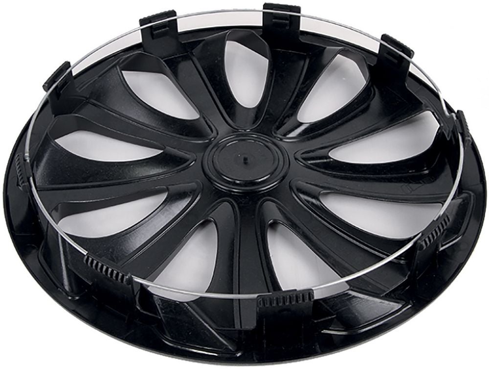 Copricerchi J-Tec J15551 Per Cerchi Da 15 Pollici - Set Di 4, Colore Argento/nero, In Plastica ABS, Facili Da Montare