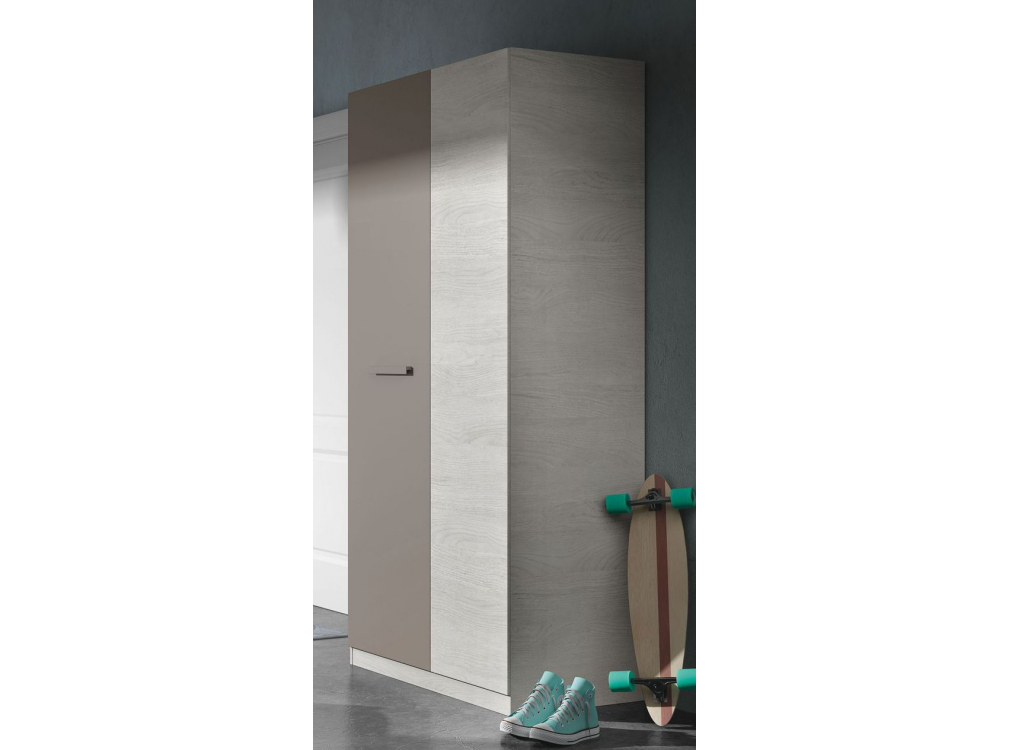 Armoire enfant MAUD 2 portes L90cm x H200cm - Taupe - 5