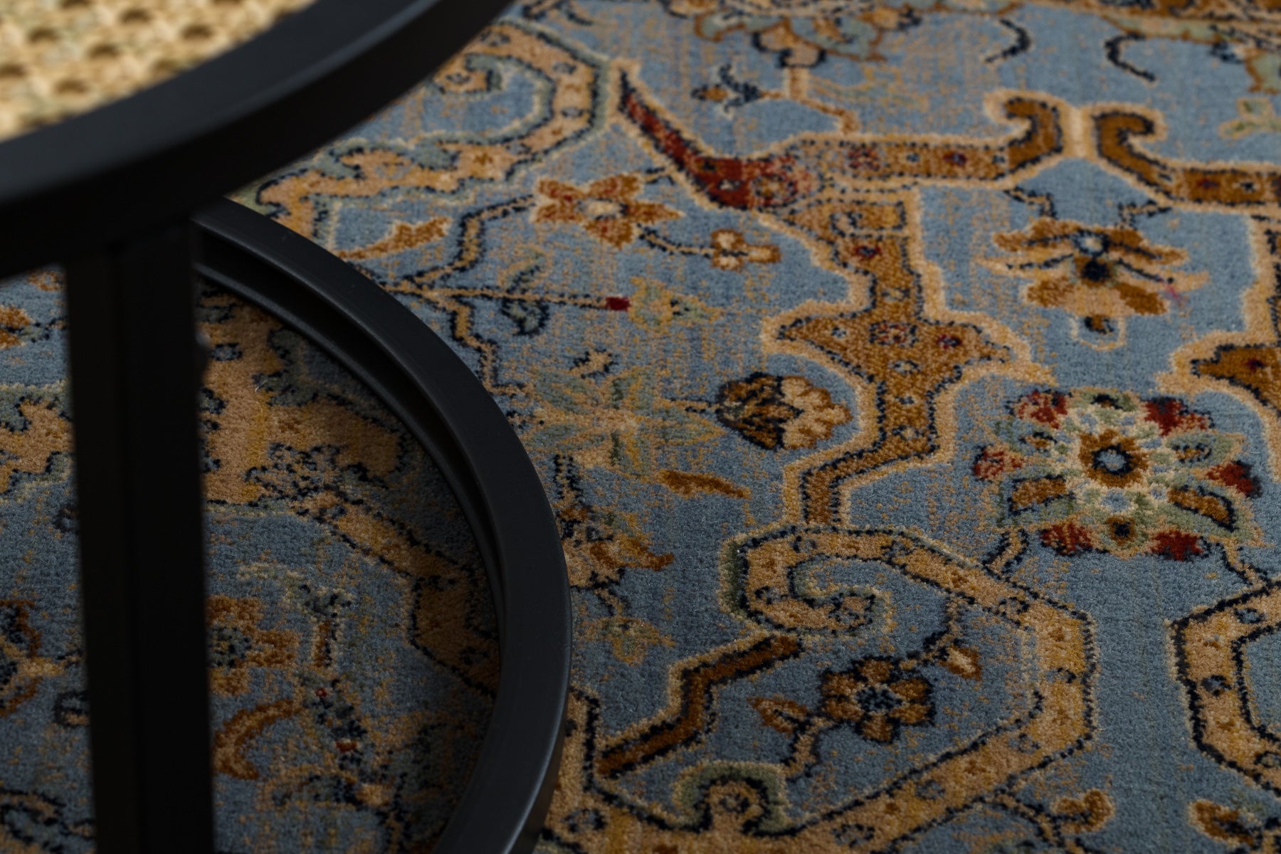 Tappeto KESHAN frange, Telaio orientale 7875/53544 beige / bleu 160x230 cm - 5