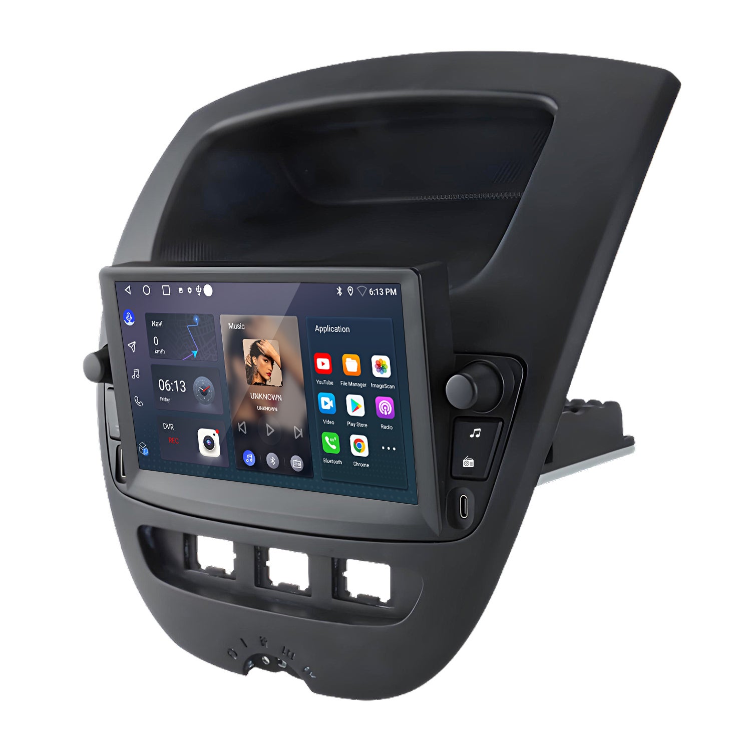 8 CORE 4G 64G Autoradio Android 13 voor Peugeot 107/Citroen C1/Toyota Aygo 2004-2014, 10.1 Inch HD IPS Aanraakscherm Autoradio met DSP Draadloze Carplay Android Auto GPS Wi-Fi Bluetooth FM RDS Camera