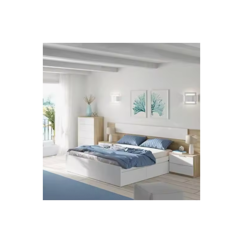 CAMA BED 4 GAVETAS 150X190 CM BRANCO ARTIK - 6