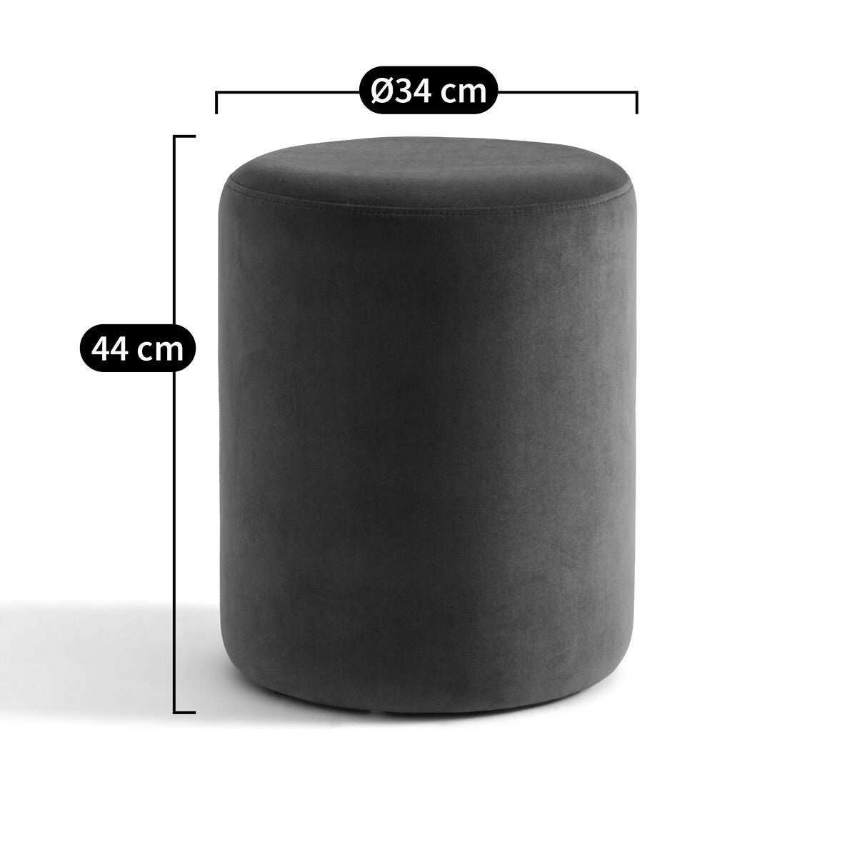 Pouf velours, Polina - Ocre doré - taille unique - 5