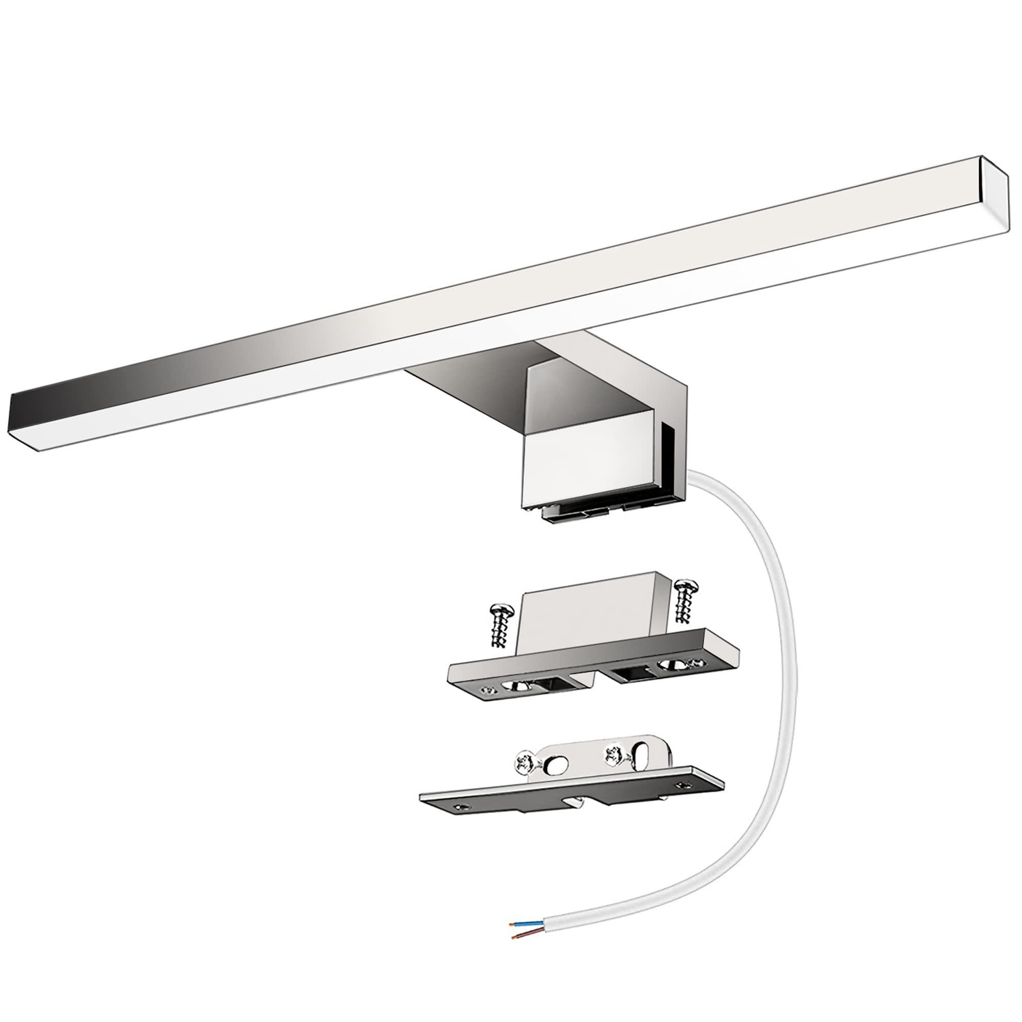 Lampa lustrzana do łazienki 5W 400LM 30cm 230V 4000K, IP44 Wodoodporna Klasa II 3 w 1 Lustro z oświetleniem LED, Bez migotania, Zacisk na lustro
