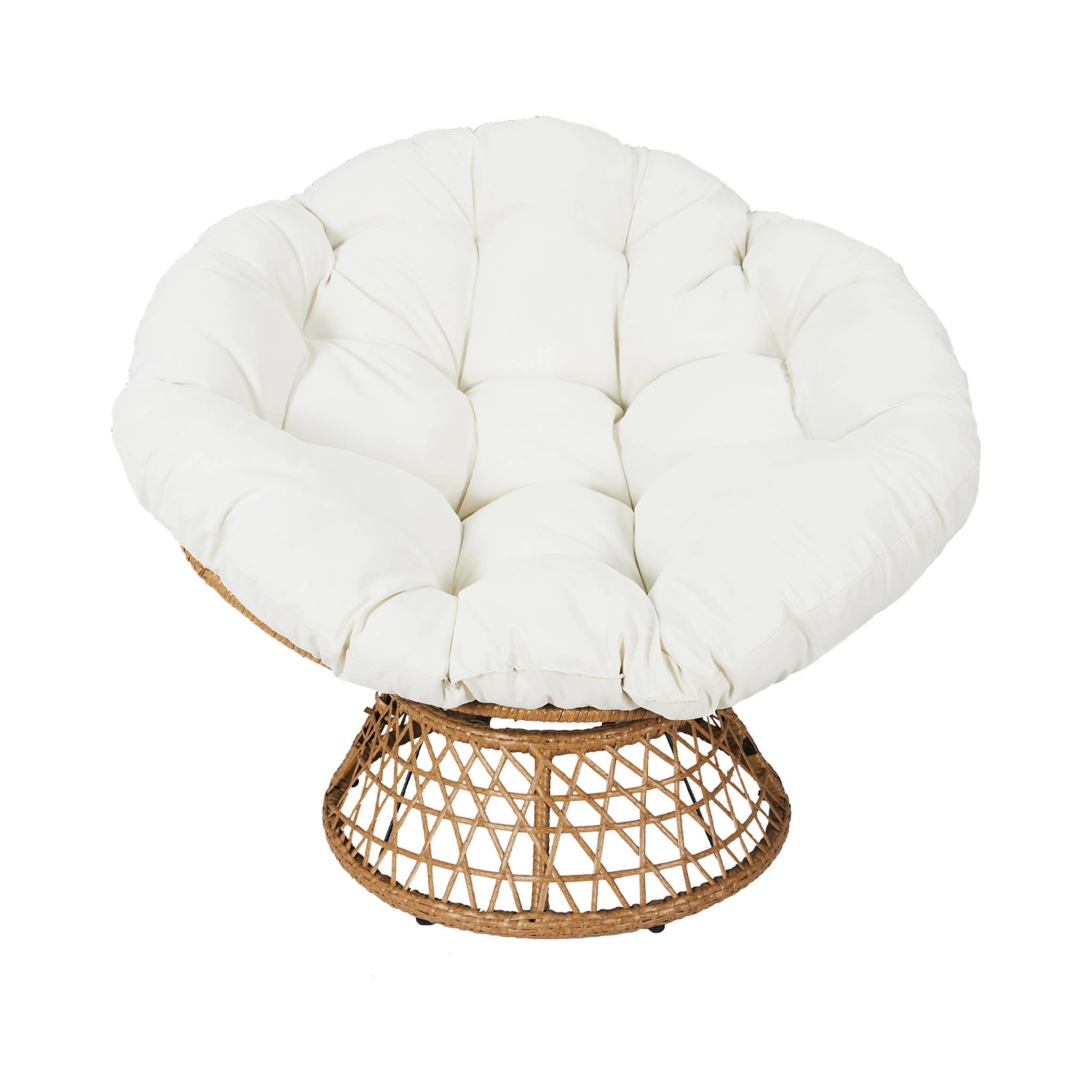 Fauteuil papasan polyrotin rotatif. loveuse outdoor/indoor Ø96cm TAHITI - 4