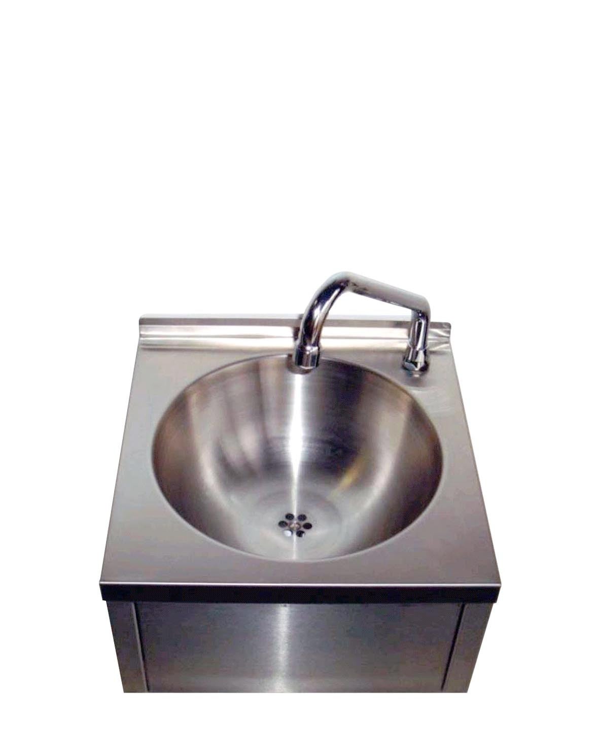 L2G - LMD - Lave-mains Inox Adosse Avec Panneau Basculant