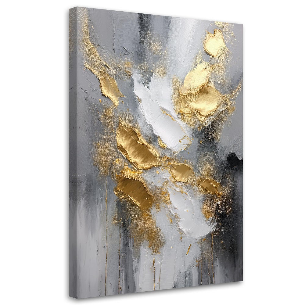 Obraz na płótnie, Marmur Glamour Tekstura Złoty 60x90