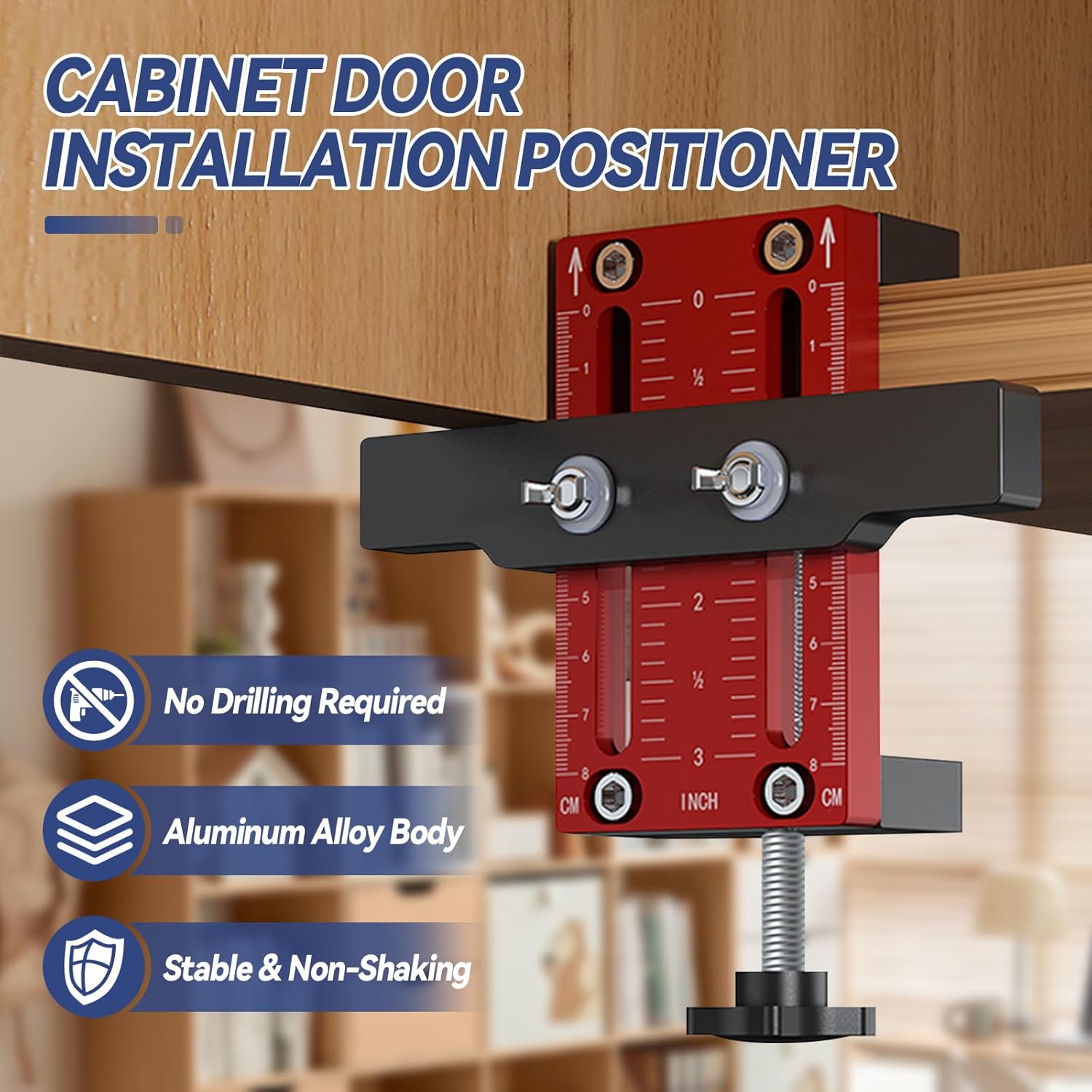 Outil Installation Porte D'armoire - Pince Réglable, Sans Clous, Pour Portes Droite/gauche, 2 Pièces - 12