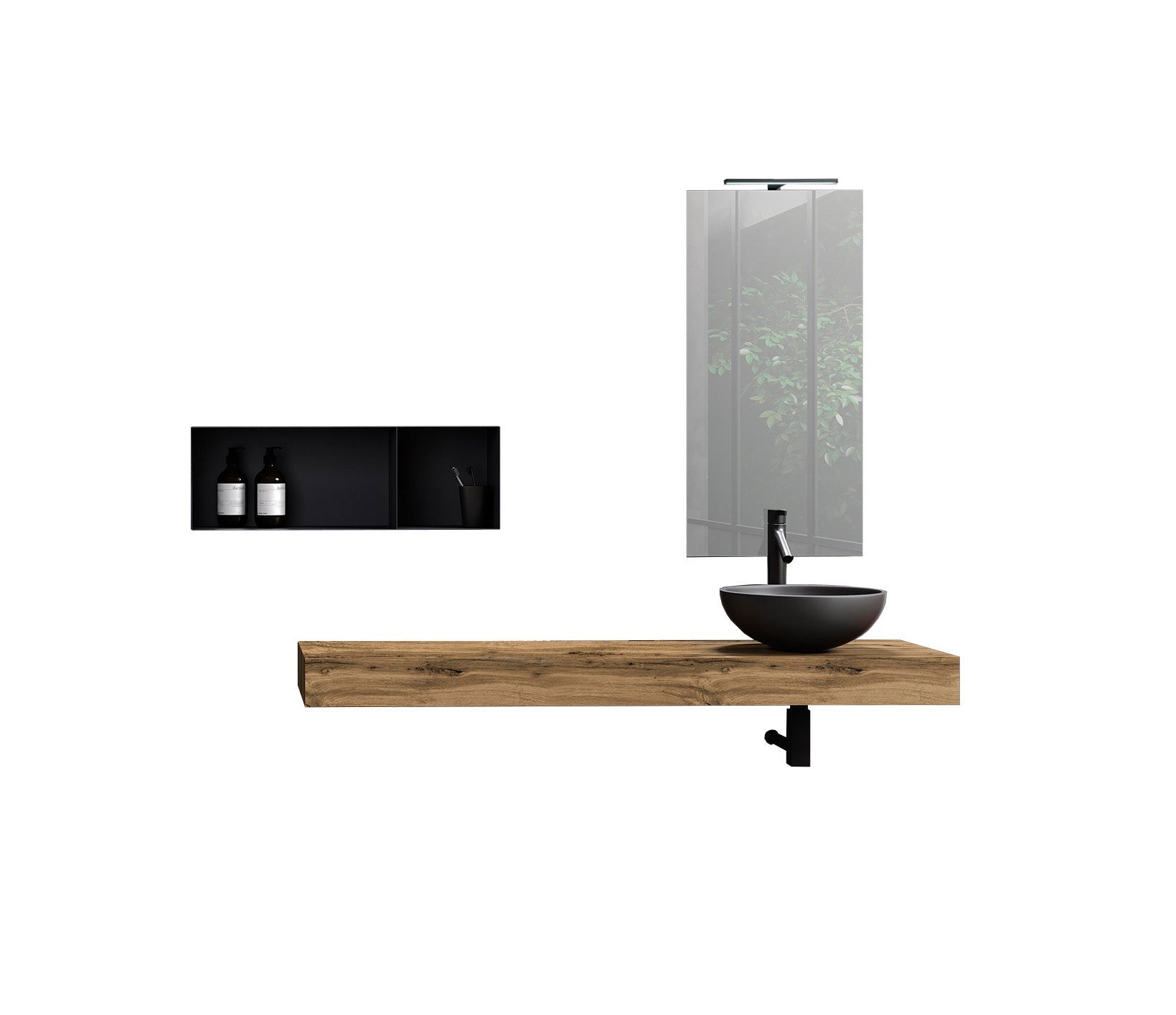 Composición 6 piezas astra roble miel