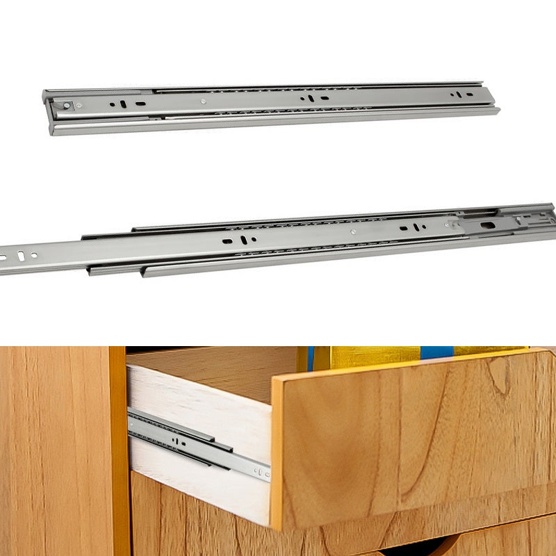 Glissières Pour Tiroirs Glissière à Billes à Fermeture Automatique Glissières Pour Tiroirs 45mm A Extension Totale 500mm 6 Pieces 96159711
