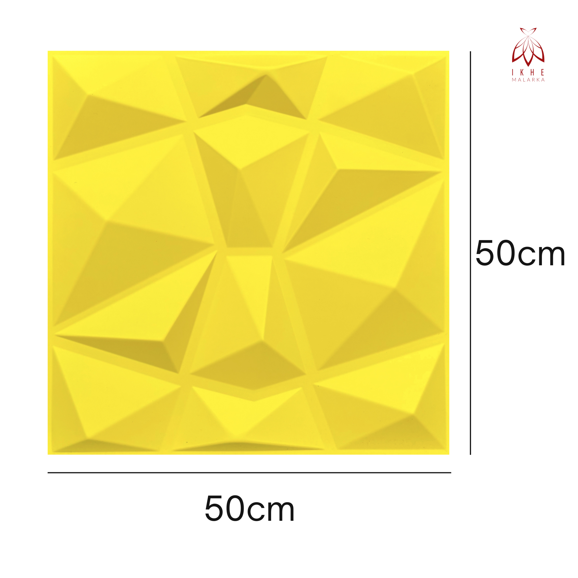 12 Plaques Murales 3D en PVC – 3 m² – Effet Diamant Yellow d – Panneaux Décoratifs pour Murs et Plafonds – Idéal Salle de Jeu / Intérieur - 3