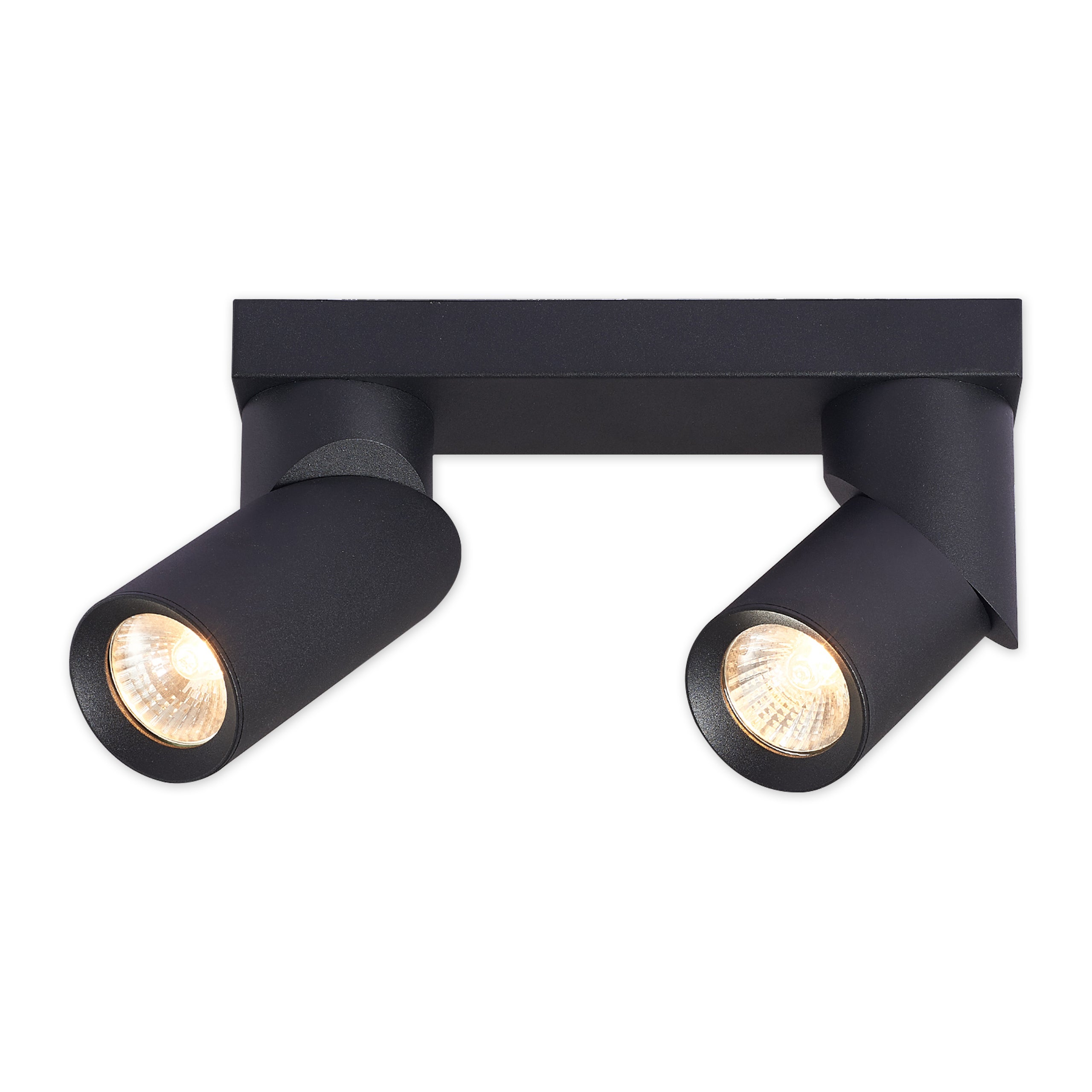 Lampa sufitowa 2x GU10 LED Rita IP20 24cm czarna ruchoma kinkiet MasterLED