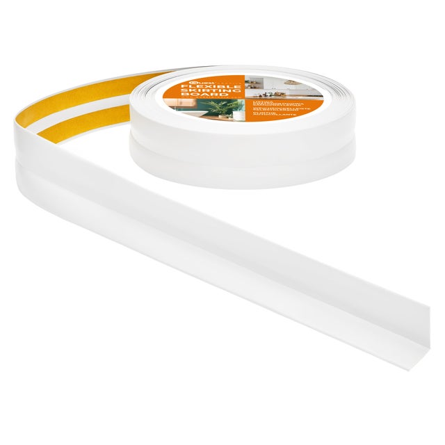 Listwa przypodłogowa samoprzylepna 18x18 mm - wykończeniowa, elastyczna, wodoodporna, dekoracyjna - 5 m, biały