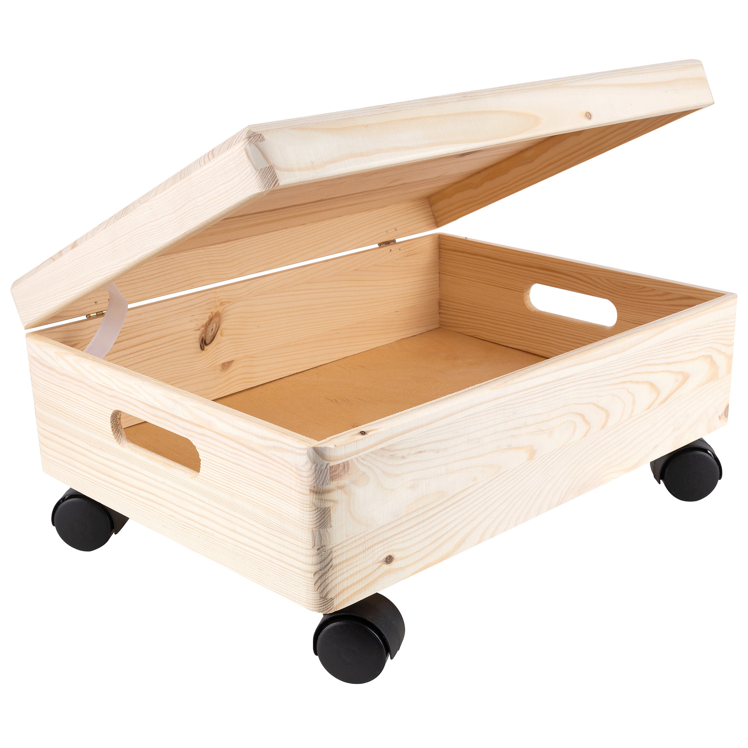 Creative Deco XL Noir Grande Boîte de Rangement en Bois 40 x 30 x 14 cm ( /-1cm) avec