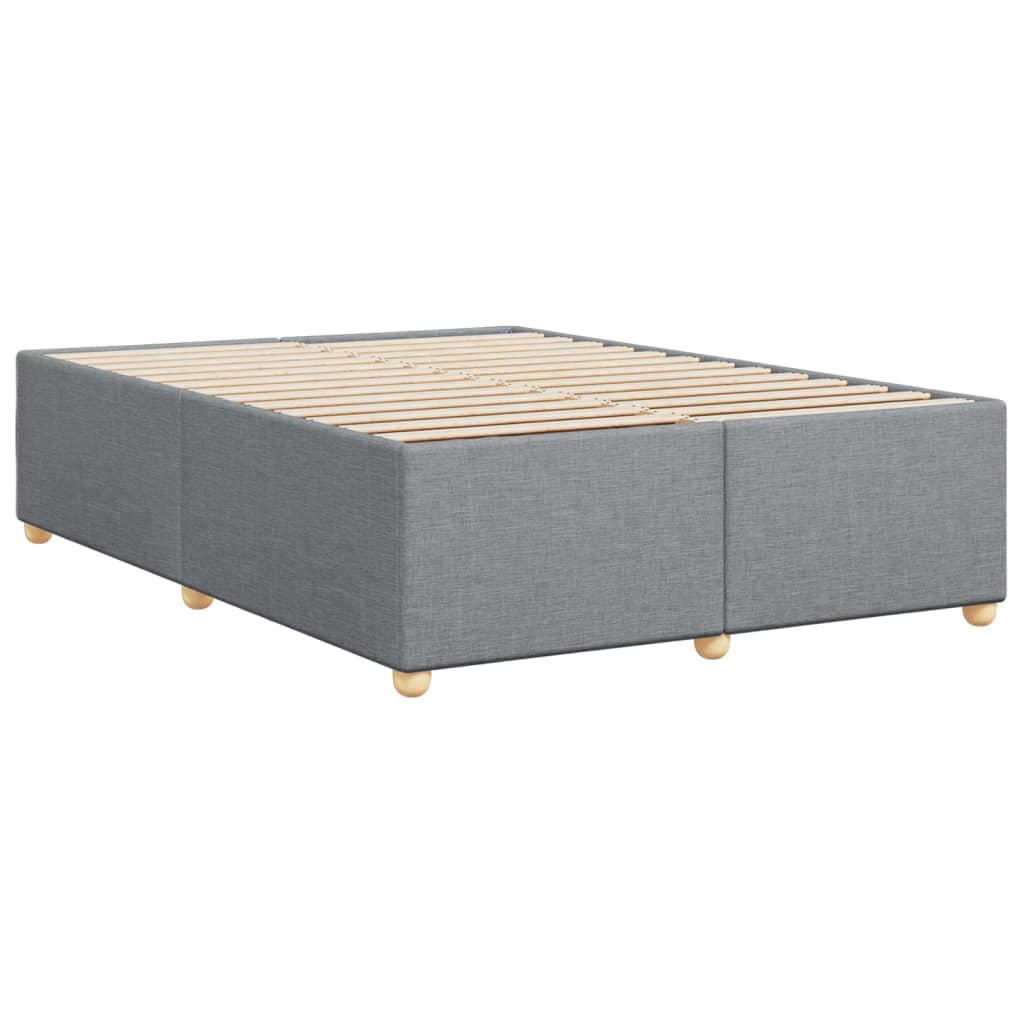 Cadre de lit sans matelas gris clair 140 x 200 cm tissu - 6