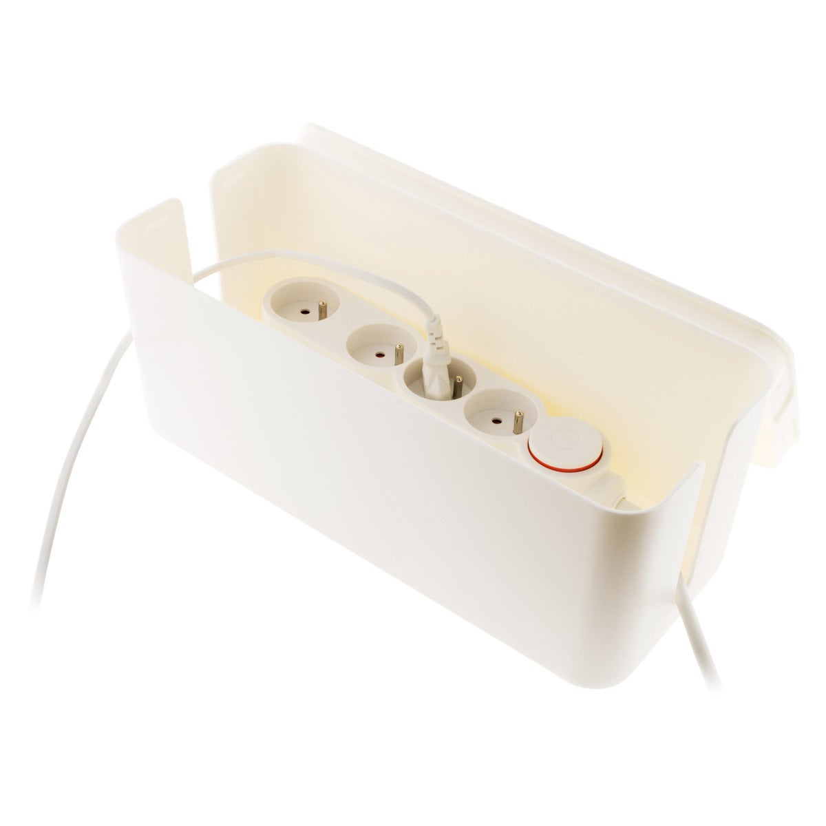 Boite cache multiprise Blanche - Zenitech - 7