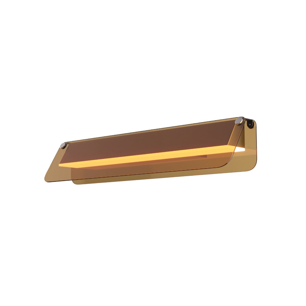 Kinkiet LED listwa w szklanych osłonach FLAT czarno-bursztynowy 10W ciepła 1150lm szkło wym:8,2x43x11cm IP20 Maytoni