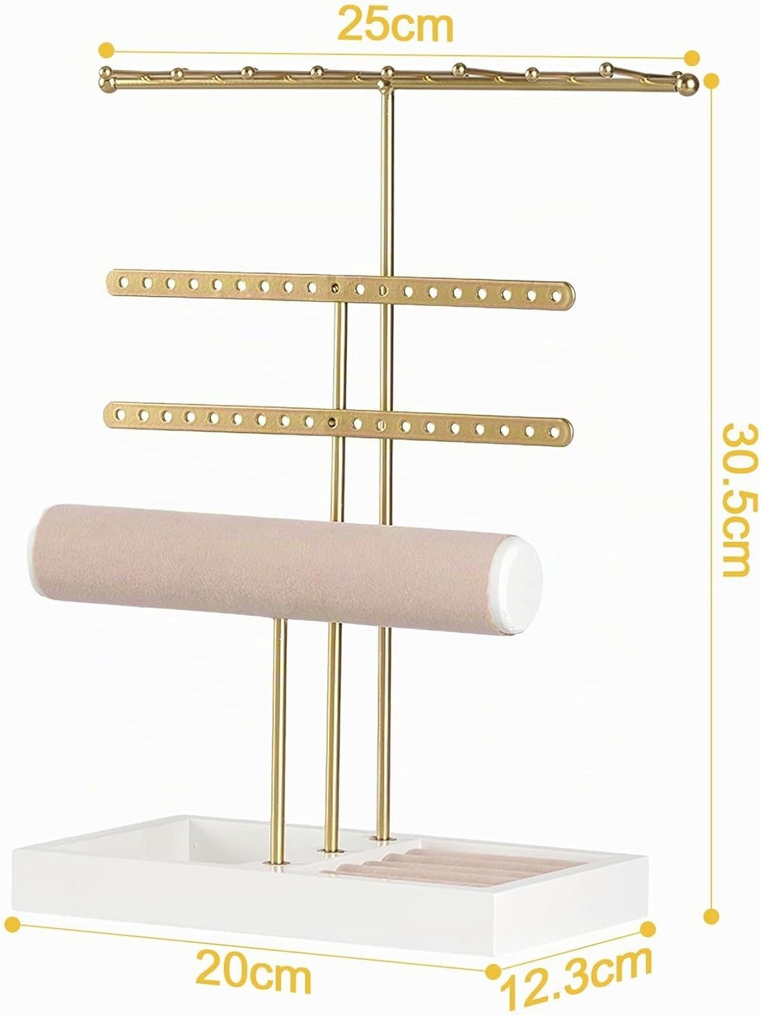 Expositor Joias Base Madeira, 38 Furos para Brincos, Branco | Leroy Merlin