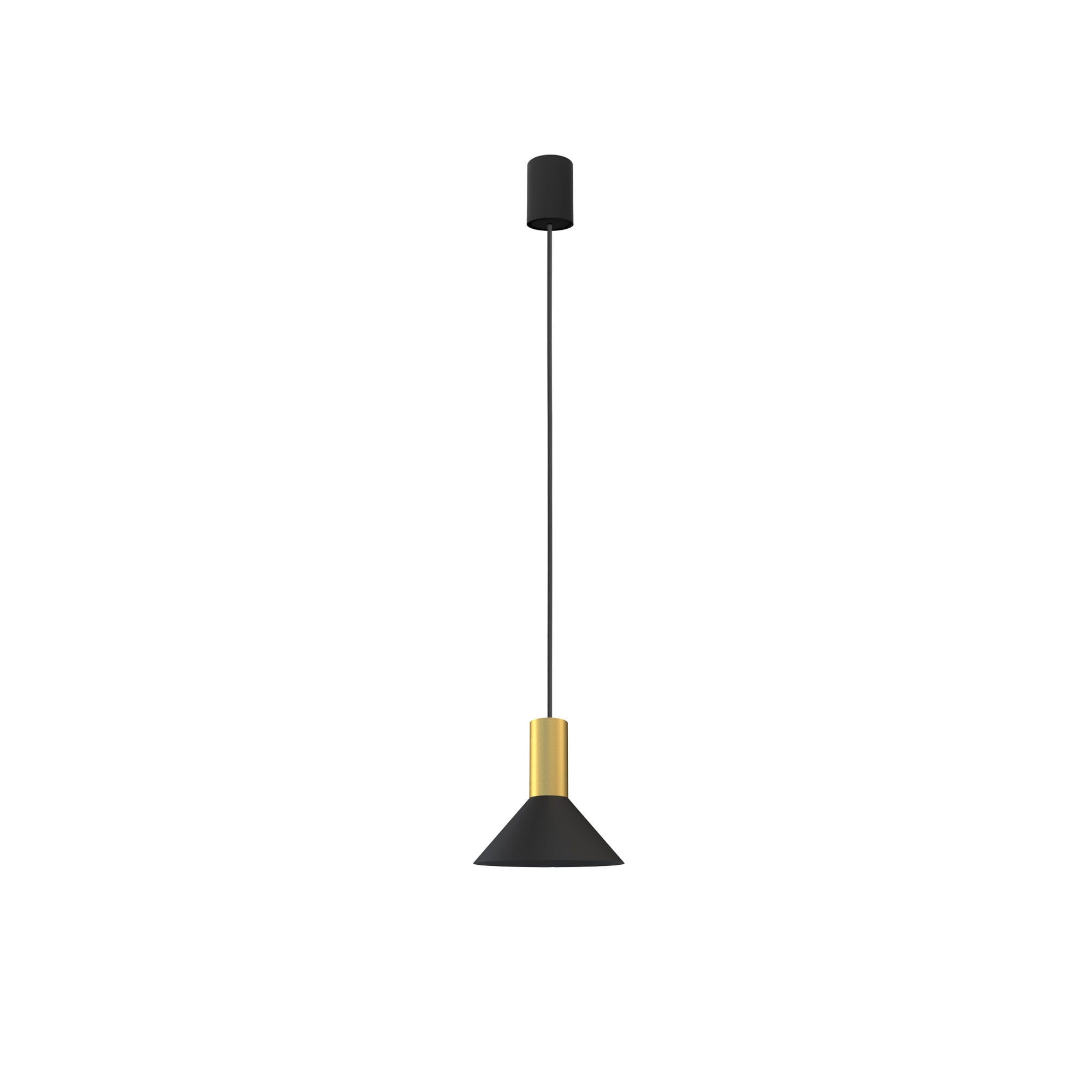 Lampa wisząca Hermanos mosiądz-czarna 1xGU10x10W wym: 130 x 18 x 18 cm mosiądz Nowodvorski Lighting