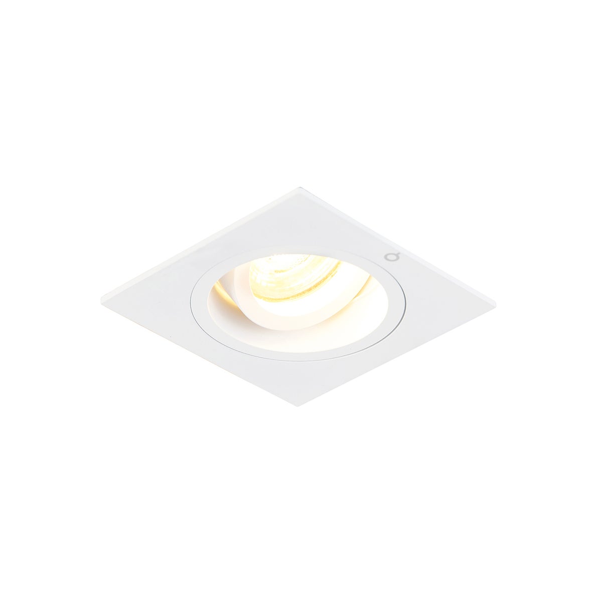 Qazqa reflektory wpuszczane - Chuck - biały, gu10, max. 50w, kompatybilny z żarówką LED, 9.3cm, kwadratowy, IP20oświetlenie