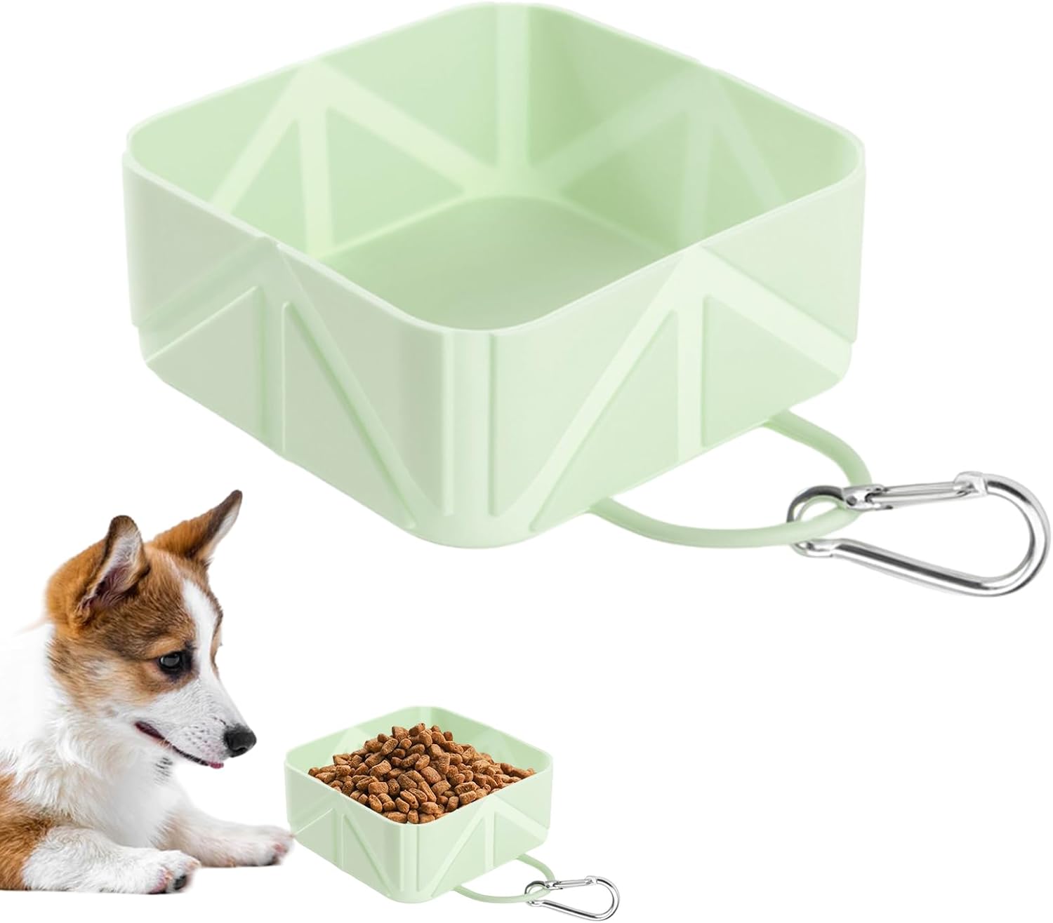 Miska dla psa – 500 ml – zielona – pojemnik na karmę dla zwierząt – wielofunkcyjny dozownik wody dla szczeniaka