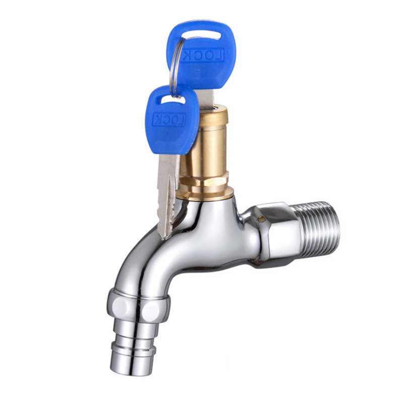Zamykany kran, zewnętrzny kran z blokadą, zamykany kran do wody, do stosowania w ogrodach i grządkach warzywnych