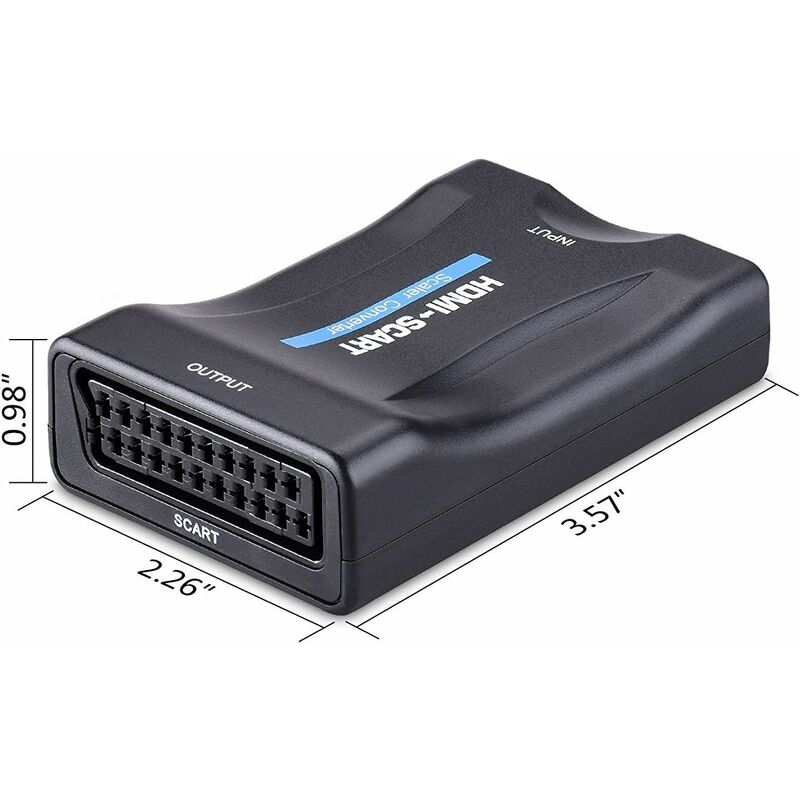 Péritel vers HDMI Adaptateur,1080p HD Convertisseur Scart vers HDMI Compatible pour NTSC PAL pour Sky HD Blu Ray PS3 TV VCR VHS, etc - 4